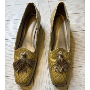 VintageGold Tassel Loafers Flats - Women's Elegant Slip-On